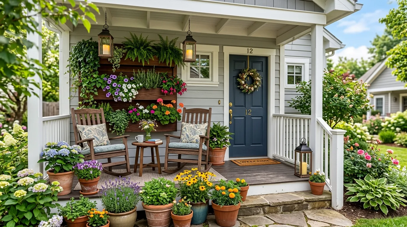 Porch With Mixed Plant Heights